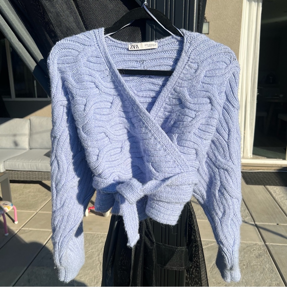 Zara Chunky Wrap Sweater